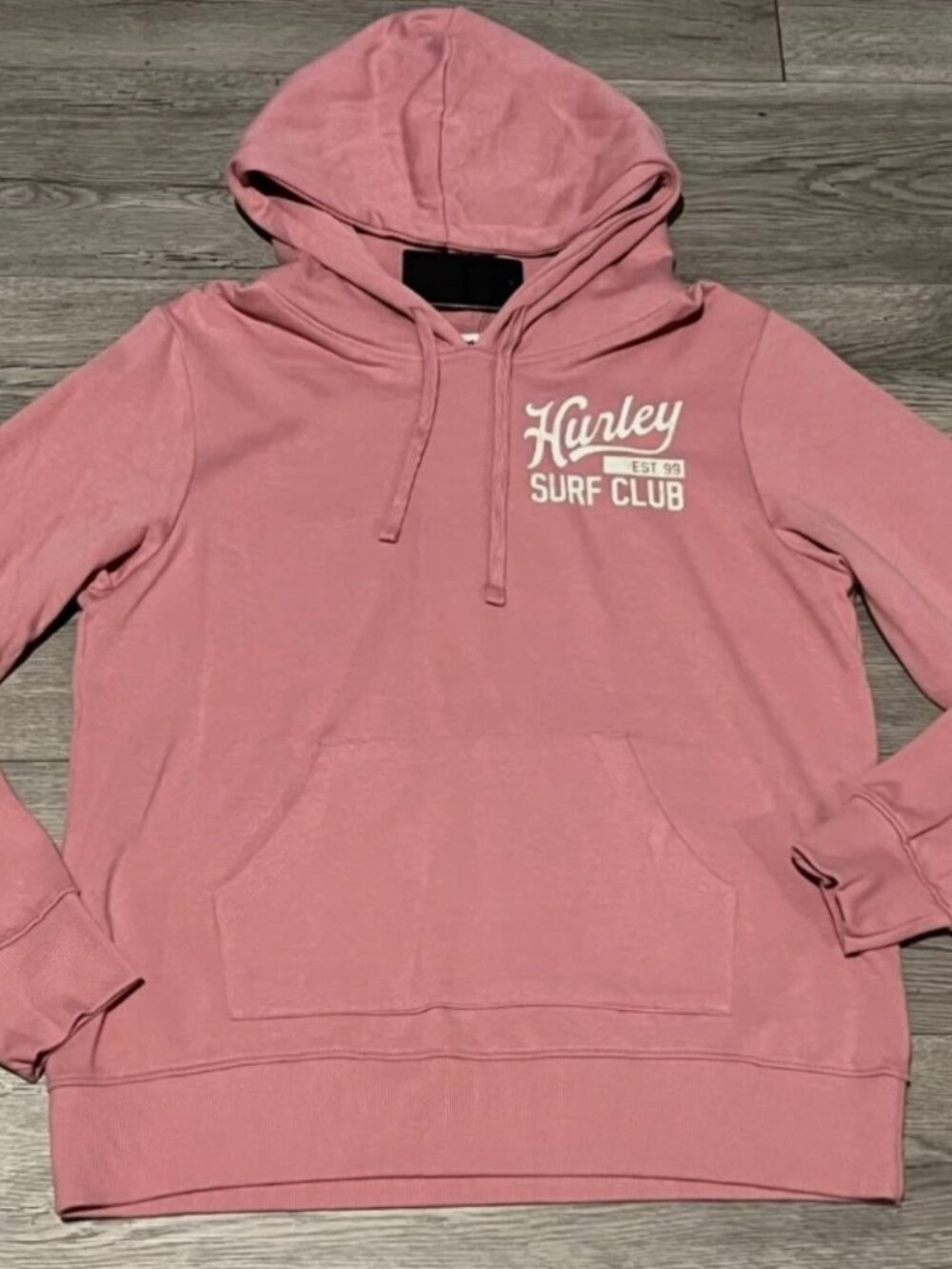 XL HURLEY Pink Surf Club Pullover Hoodie Sweatshirt Sweater Top Shirt Womens NWT
